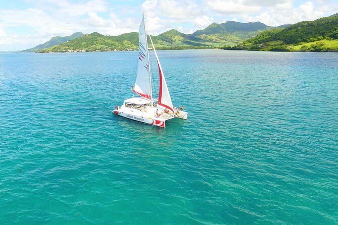 All inclusive CATAMARAN with BBQ : Ile aux cerf & GRSE waterfall - Snorkeling gear included: how to use it well on a busy catamaran