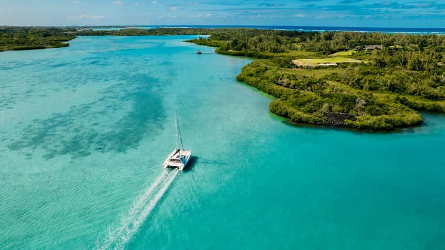 Ile Aux Cerfs: Catamaran Cruise, island, waterfalls, Lunch - East Coast Views and the Catamaran Vibe You’re Really Booking
