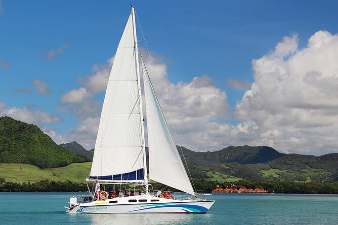 Mauritius : Full day All inclusive Ile aux cerfs Catamaran cruise - Snorkeling gear and a protected lagoon stop that keeps it easy