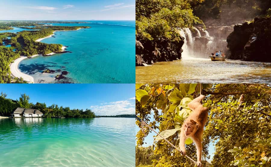 Mauritius: Ile aux Cerfs Speedboat Tour with Lunch & Drinks - GRSE Waterfalls at the mouth of the Grand River South East: stunning, but brief