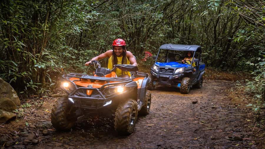 Mauritius: Southern Tour Incl. Adventure Park & Le Morne - Valles des Couleur Adventure Park: quad biking, ziplining, and the Nepalese Bridge