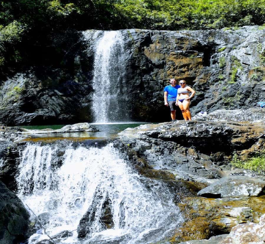 Mauritius: Tamarind Falls Guided Hike with Swim and Lunch - The final climb to waterfall seven, with the 60-meter view drop