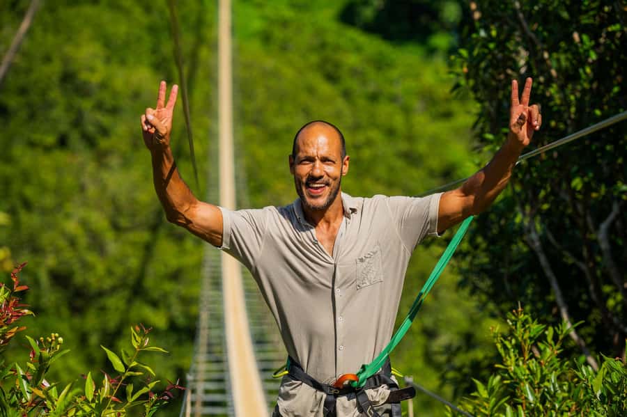Mauritius: Vallé Advenature Park, Nepalese Bridge - Safety gear and instructor briefing, what to expect before you go up