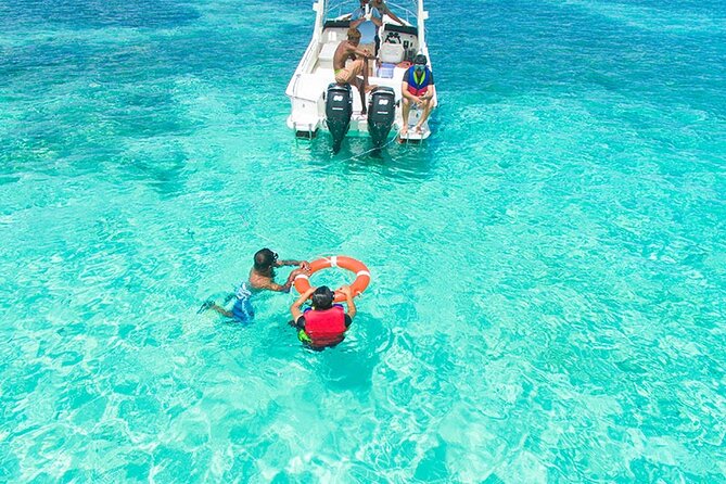 Private speed boat to Ile aux Cerfs full-day Incl: Lunch & Transfer - Lunch on a private island: 3-course BBQ, unlimited drinks, and live sega entertainment