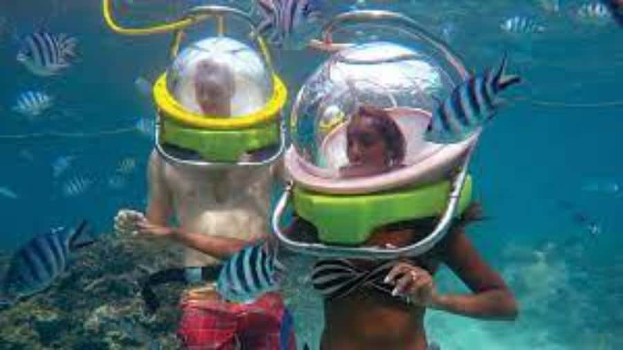 Walking under the sea in Mauritius with transfer - The underwater sea walk: 20 minutes at 3-4m
